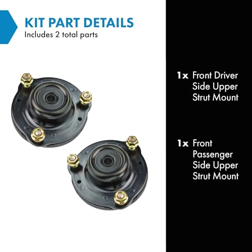 TRQ Front Upper Strut Mount Set Compatible with 2010-2022 Lexus GX460 2003-2022 Toyota 4Runner 2007-2014 FJ Cruiser 2005-2020 Tacoma - Image 2