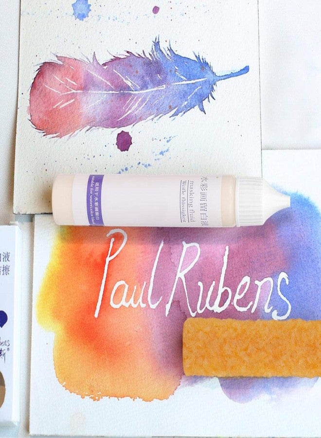 Voluxe YBW Art Masking Fluid, White 30ml Watercolor Masking Fluid for Watercolor Painting - Image 3