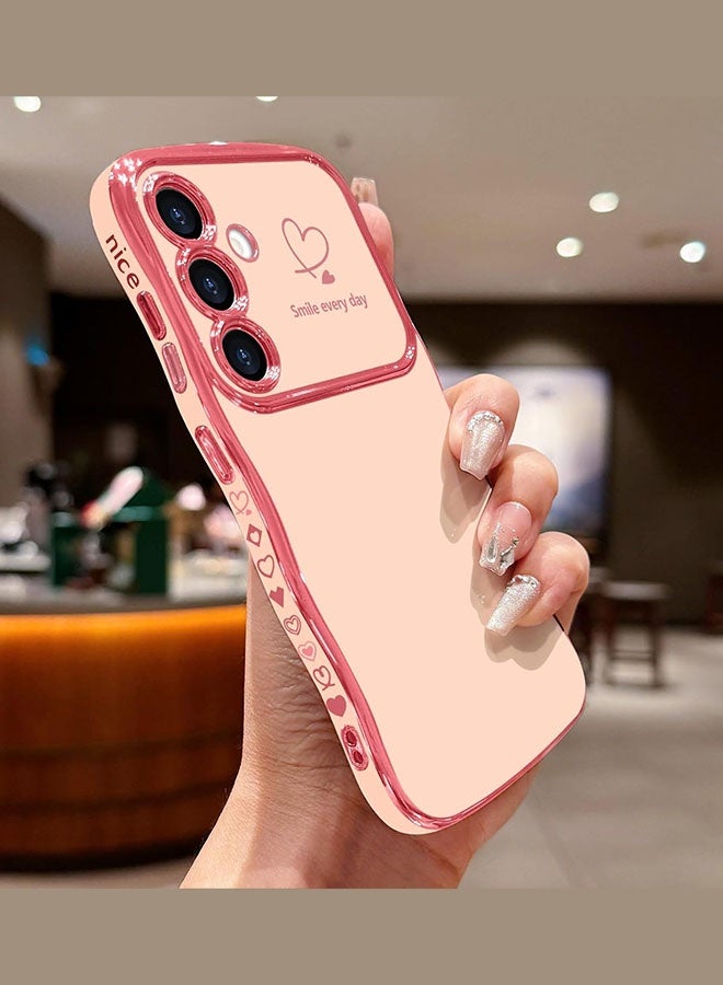 Samsung Galaxy S26 Case, Soft TPU Material, [Wireless Charging Compatible][Screen and Camera Protection][Luxury Electroplated Edge] Stylish Heart Design Drop Protection Cover for Samsung Galaxy S26 6.3 inch, Pink - Image 5
