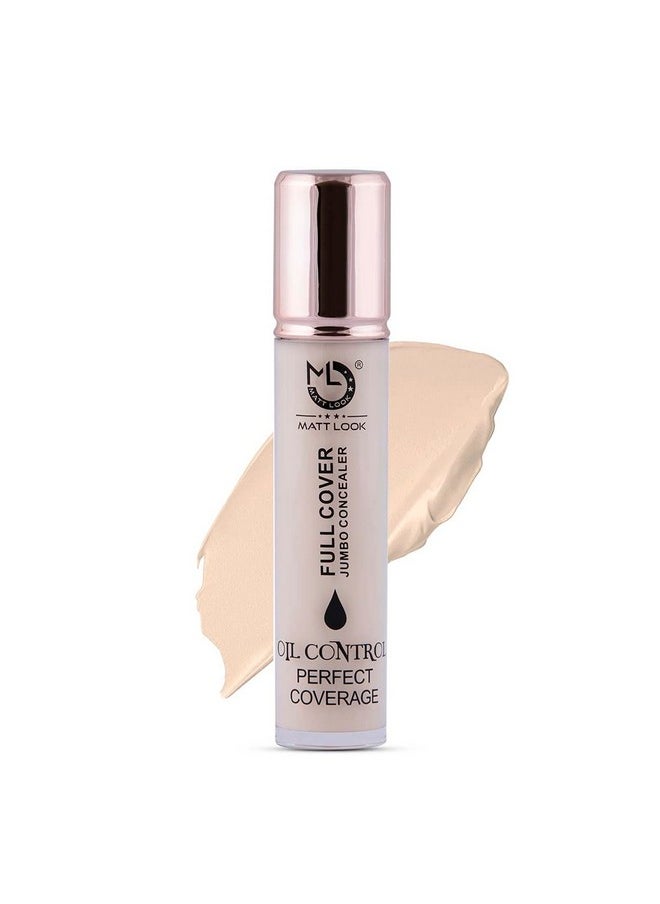 matt look Full Cover Jumbo Oil Control Perfect Coverage Concealer | Medium To High Coverage | Easy To Apply | Liquidy Soft Texture | Hides All Skin Imperfections | Suitable For All Skin Types | 11 Ml | White-Ivory  - Image 1