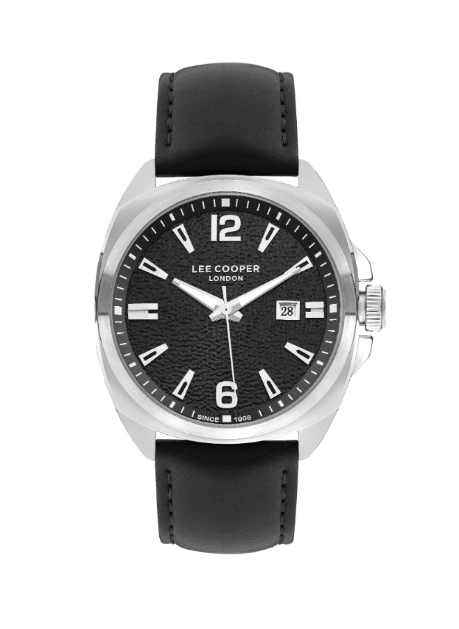 Lee Cooper Lee Cooper LC07858.351 Men's Analog Display Watch & Leather Strap Black