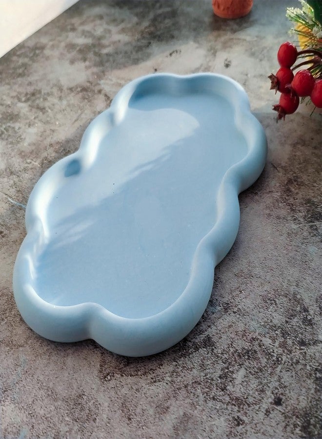 Wehous Cloud Shape Tray Silicone Mold Storage Tray Container Mold for Resin Concrete Jewelry Trinket Plate Dish Vanity Candle Holder Mold for Epoxy Resin Casting Creative Art Craft Home Decor - Image 4