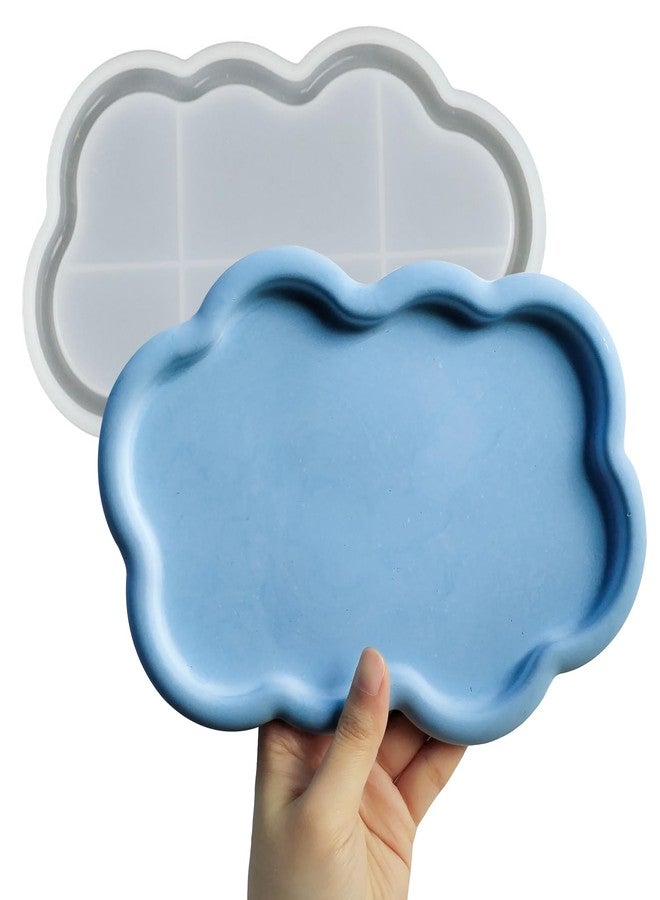 Wehous Cloud Shape Tray Silicone Mold Storage Tray Container Mold for Resin Concrete Jewelry Trinket Plate Dish Vanity Candle Holder Mold for Epoxy Resin Casting Creative Art Craft Home Decor - Image 1