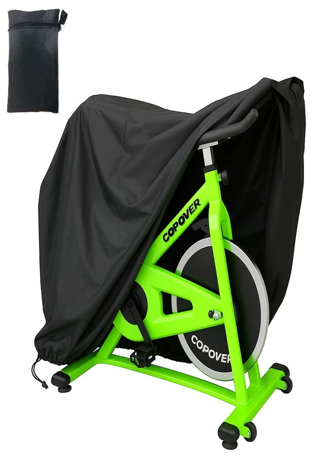Exercise Bike Cover, Upright Cycling Stationary Bike Cover Outdoor Storage Peloton Bike Protective Cover Dustproof Waterproof Indoor Outdoor Exercise Bike Bicycle Covers with Storage Bag