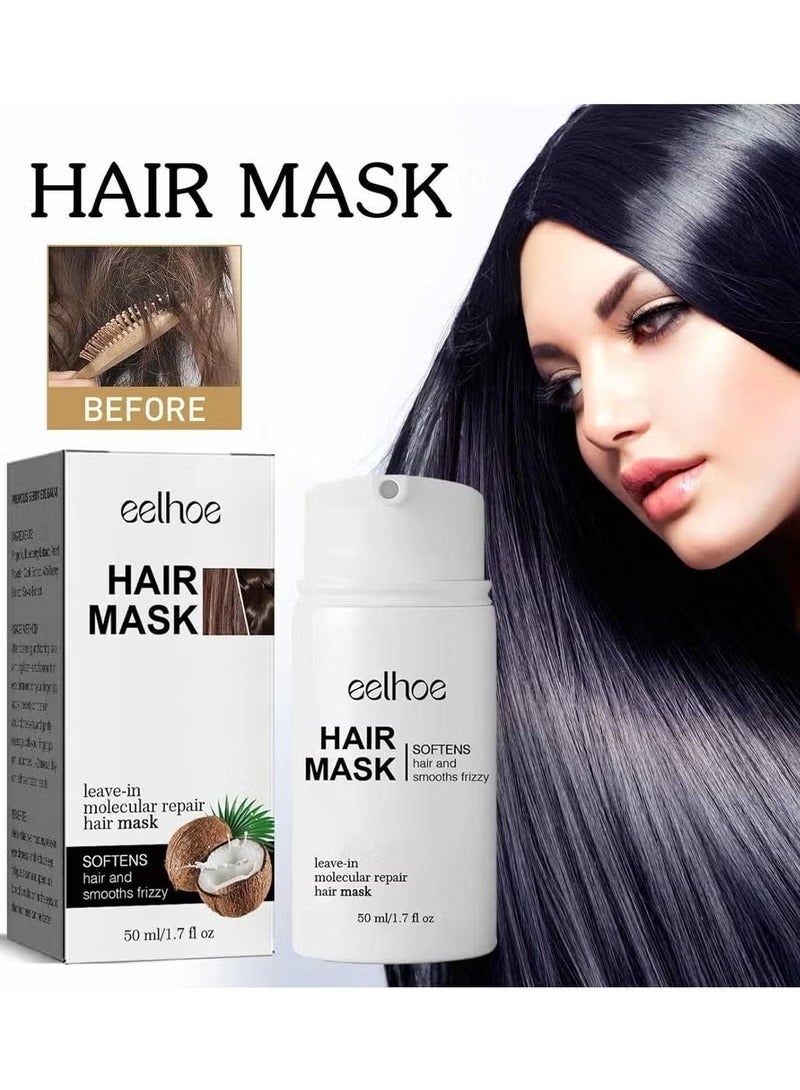 إيلهو قناع إصلاح الشعر من إيلهو، إصلاح الشعر المجعد والجاف والتلف، تغذية الشعر وفرد الشعر، مضاد للتساقط، شعر ناعم وناعم، علاج جذور الشعر اللامع، قناع الكيراتين الناعم للشعر، علاج الشعر المجعد، العناية بالجمال، إصلاح الشعر المجعد - Image 4