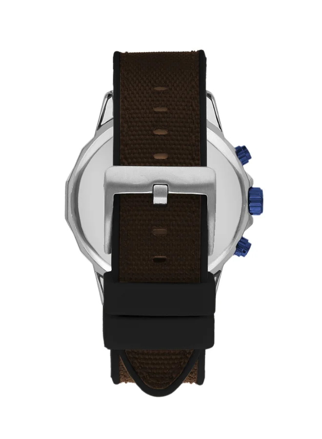 Slazenger SLAZENGER Men's Watch, Multi Function Display and Fabric Strap - SL.9.2217.2.02, Brown