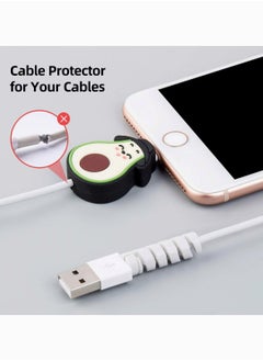 KASTWAVE Cute Cable Protector, KASTWAVE 20PCS Cable Saver, Fruit Animal Charging Cable Buddies, Cable Protect Sets Compatible for iPhone iPad Charger Cable Only  - Image 3
