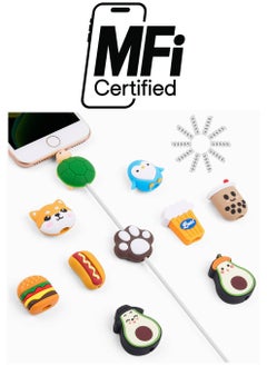 KASTWAVE Cute Cable Protector, KASTWAVE 20PCS Cable Saver, Fruit Animal Charging Cable Buddies, Cable Protect Sets Compatible for iPhone iPad Charger Cable Only  - Image 1