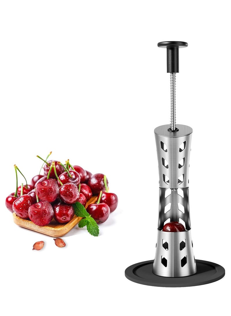 SYOSI - Cherry Pitter Cherry Pitter Remover Too Jujube Corer Hand Tool Stainless Steel Cherry Seed Remover Core Remover Pitter Tool for Home Restaurant Kitchen Gadgets Strawberry Huller Hand Tools - Image 1