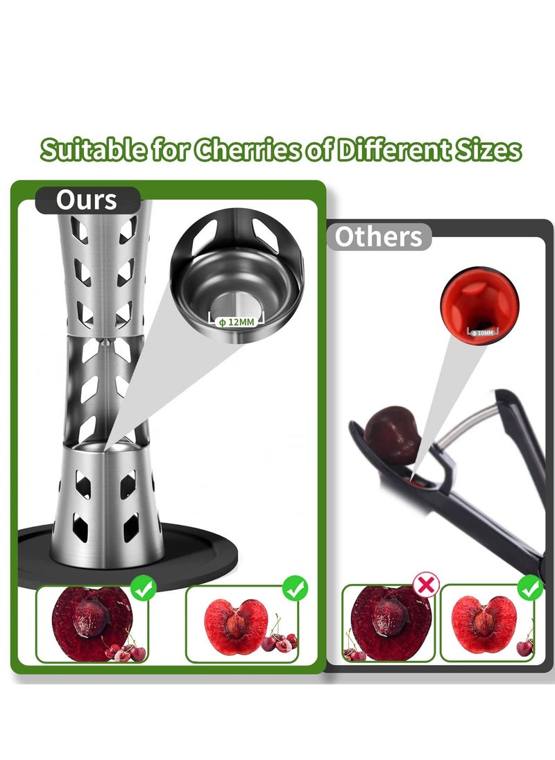 SYOSI - Cherry Pitter Cherry Pitter Remover Too Jujube Corer Hand Tool Stainless Steel Cherry Seed Remover Core Remover Pitter Tool for Home Restaurant Kitchen Gadgets Strawberry Huller Hand Tools - Image 1