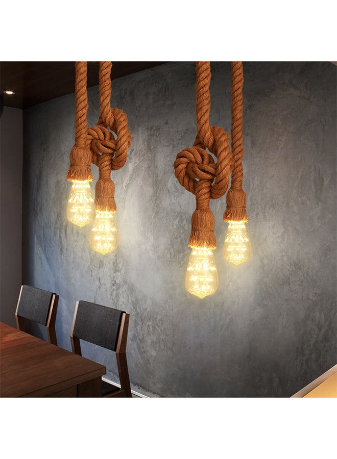 Vintage Rope Hanging Pendant Brown  - Image 2