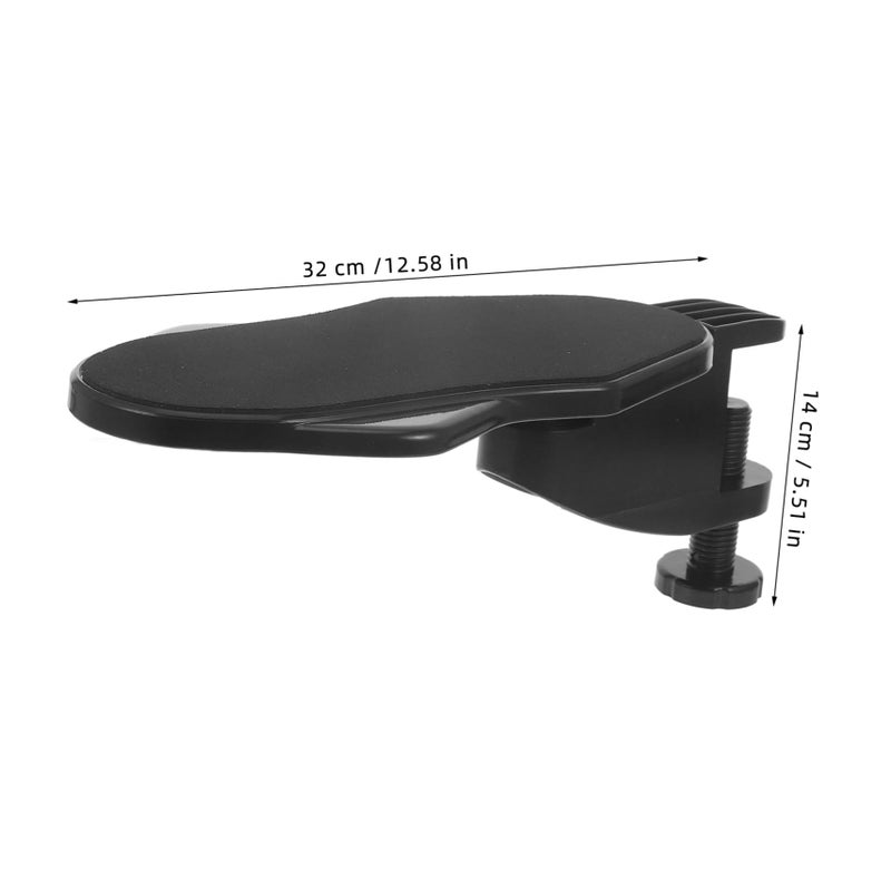 Ergonomic Desk Arm Rest with Punch Installation for Elbow and Wrist Support Gaming Office Use Black - Image 3