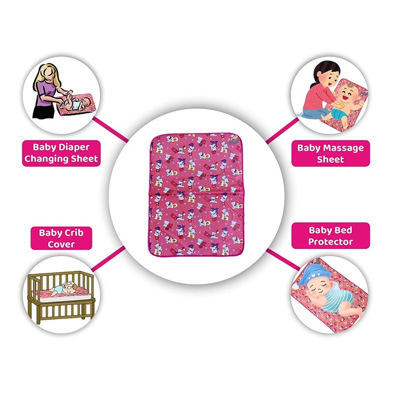 White Bubble Anti-Piling Quick Dry Waterproof Baby Sheet - Cotton Bed Protector for Newborns - Image 2
