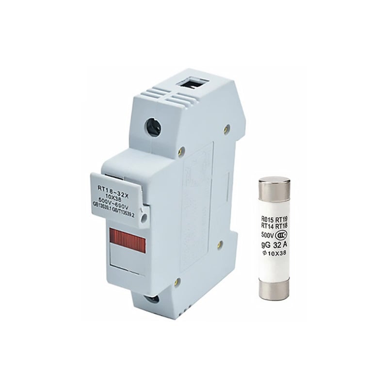 2A Ceramic Fast Blow Fuse Holder Base with 10 Fuses for LCD LED Light DIN Rail Mount - Image 3