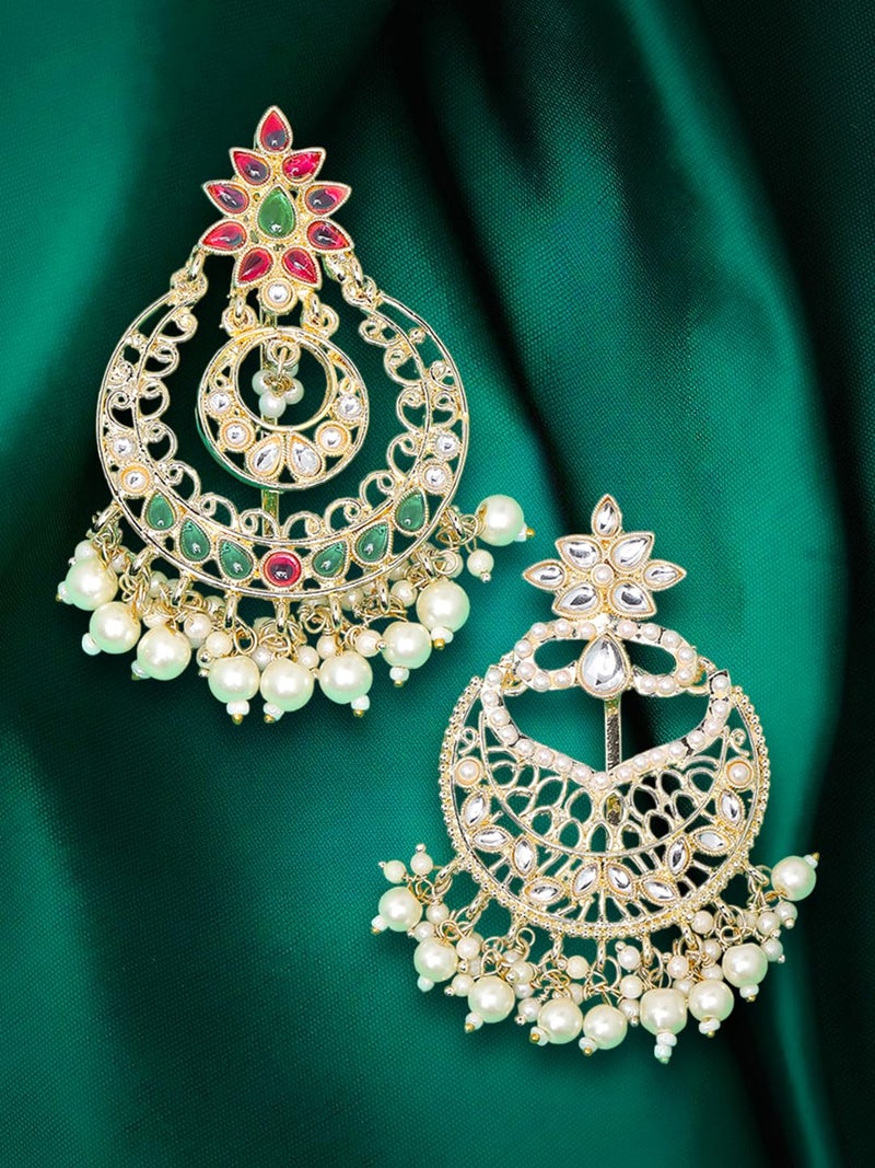 Oomph! OOMPH Jewellery Combo of 2 Gold Tone Ethnic Hair Bun Pin - Juda Pin - Jadau Floral Design for Women & Girls Stylish Latest (HST20-23_O) - Image 4