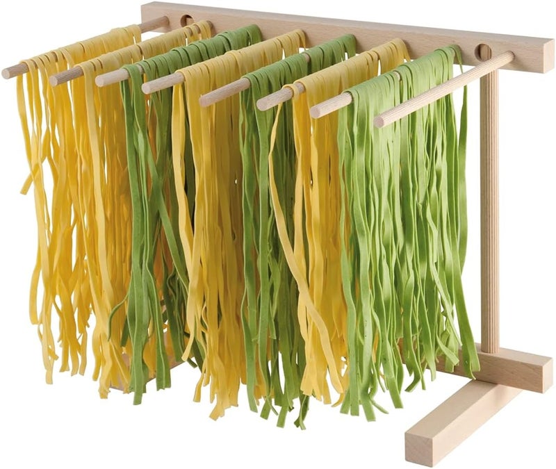Eppicotispai EP 102 Natural Beechwood Collapsible Pasta Drying Rack - Image 1