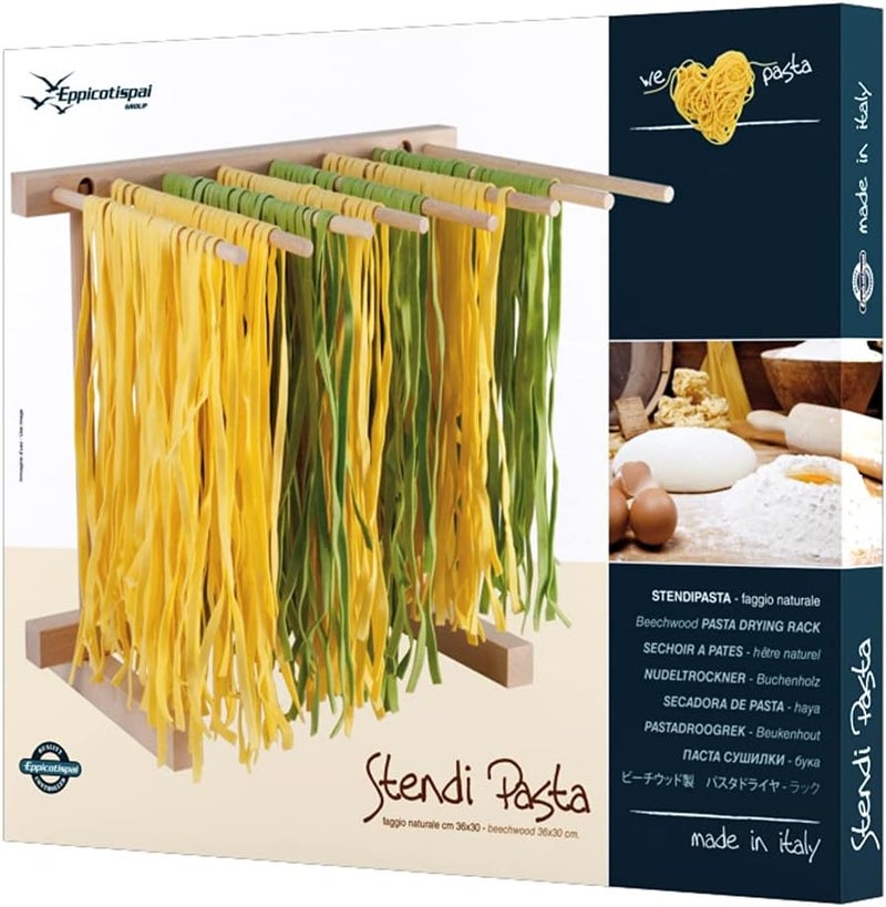 Eppicotispai EP 102 Natural Beechwood Collapsible Pasta Drying Rack - Image 4