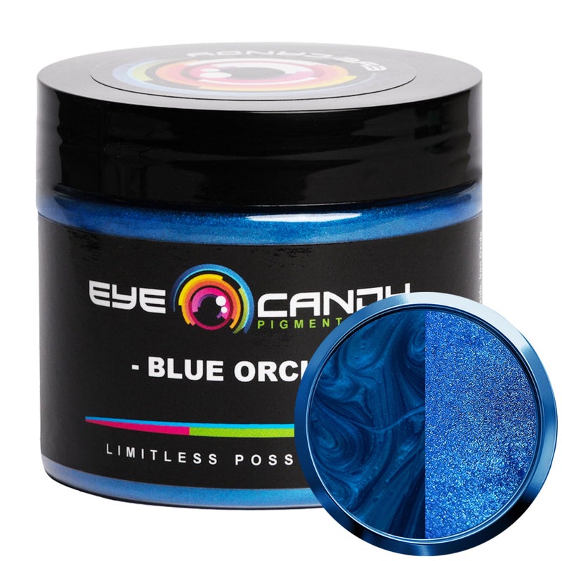 Eye Candy Pigments Premium Blue Mica Powder Blue Orchid 50gr for Epoxy Resin Soap Paint Woodworking Acrylic Pouring Bath Bombs Fishing Lures DIY Arts and Crafts Additive