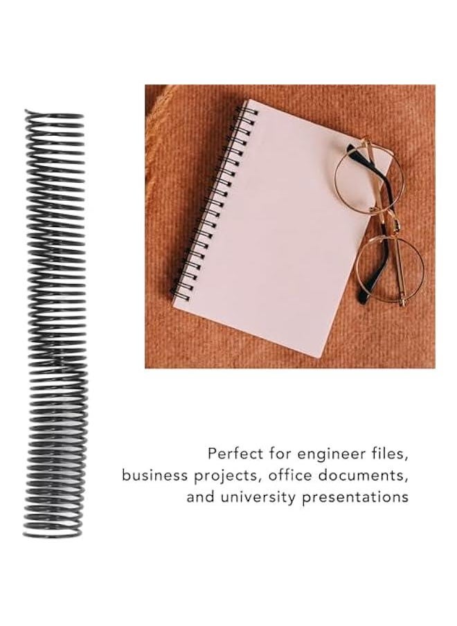 Generic 18 Pcs Plastic Spiral Binding Coils 310 Sheet Capacity Binding Spirals Rings Spines Wire Combs Spines Coils, 4 : 1 Pitch, 3/2 Inch Spiral Binding Coils for Office Documents, 791dwyxegb  - Image 5