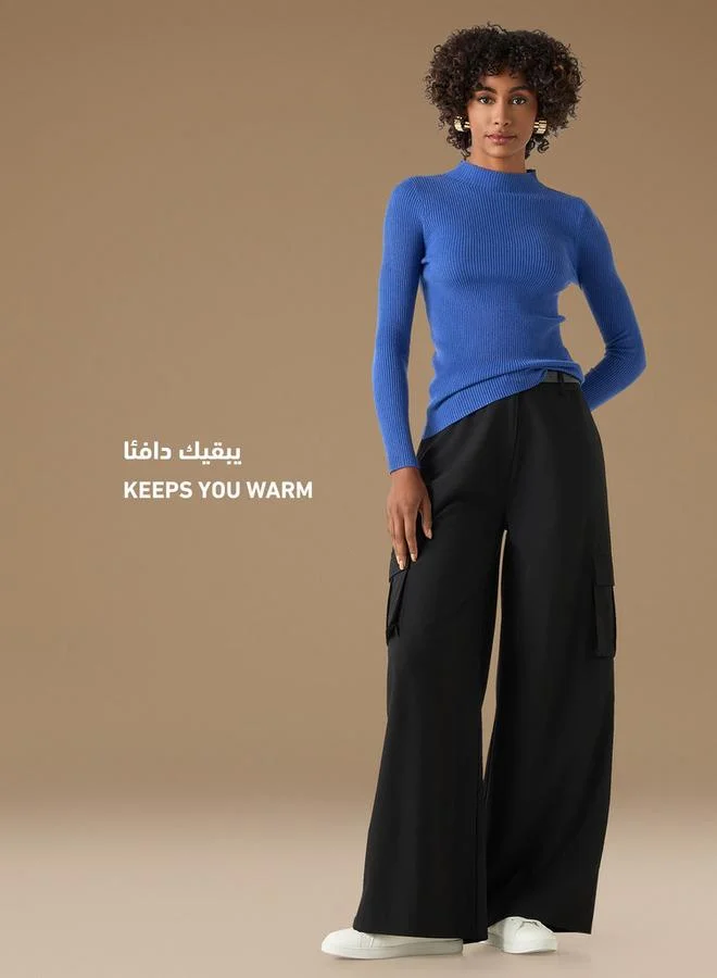 تواكستريمز كنزة مضلعة بأكمام طويلة من تو إكستريمز