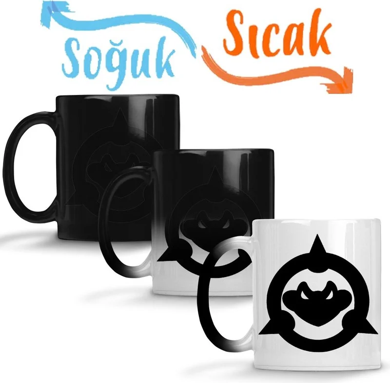 Baskı Dükkanı Print Shop Battletoads Logo Preta Magic Mug Porcelain