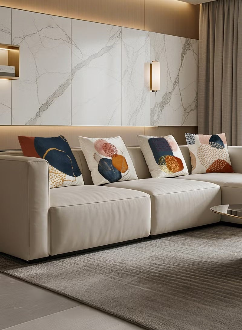 SKT Shiketro Cushion Covers Set of 4, Throw Pillow Cover, Bohemian style Cushion Covers 45cm x 45cm,For Living Room Sofa Car Couch Bed Pillowcases 18x18 inches（Double sided pattern） - Image 3