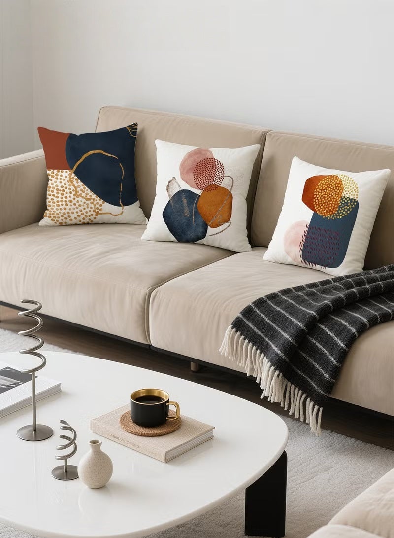 SKT Shiketro Cushion Covers Set of 4, Throw Pillow Cover, Bohemian style Cushion Covers 45cm x 45cm,For Living Room Sofa Car Couch Bed Pillowcases 18x18 inches（Double sided pattern） - Image 2