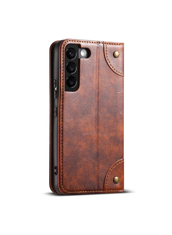 Suteni Case For Samsung Galaxy S22 5G Baroque Calf Texture Buckle Wallet Leather Phone Case - Image 4