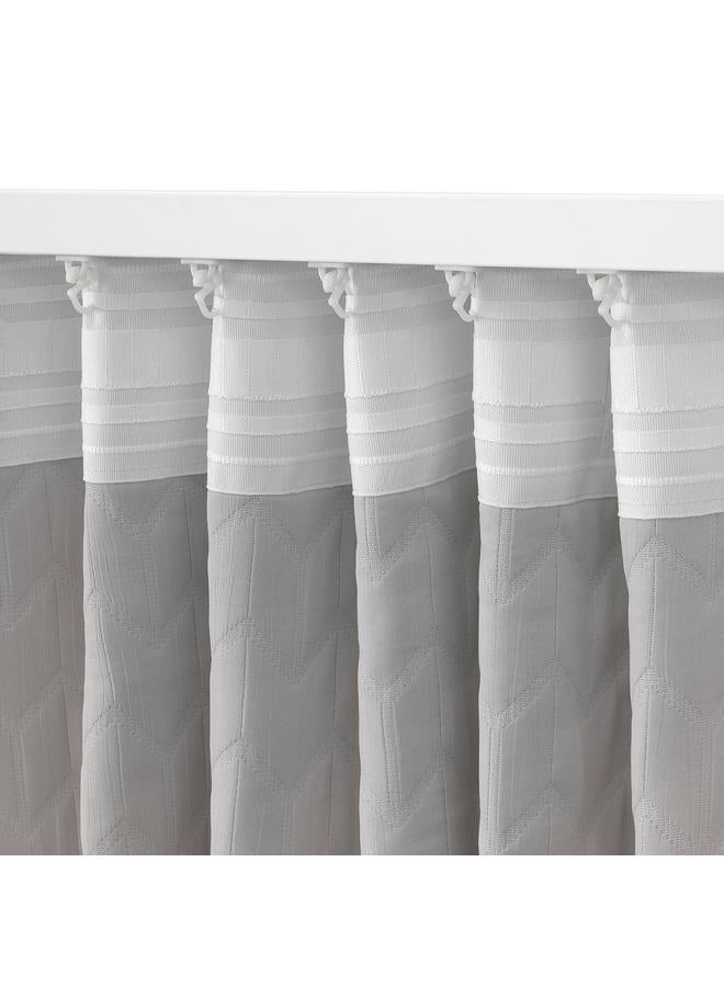 erorex Room darkening curtain, 1 piece, light grey/with heading tape, 140x300 cm - Image 5