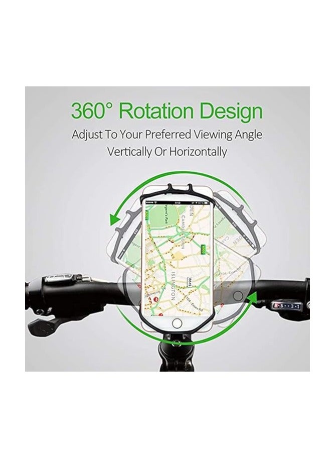 Mobile Phone Holder for Bike, 360° Rotation Bicycle Scooter Phone Holder for all size from 4’’- 6.5’’ Motorcycle,Shopping Cart,Treadmill,Strollers Silicone Mobile phone Mount - Image 5