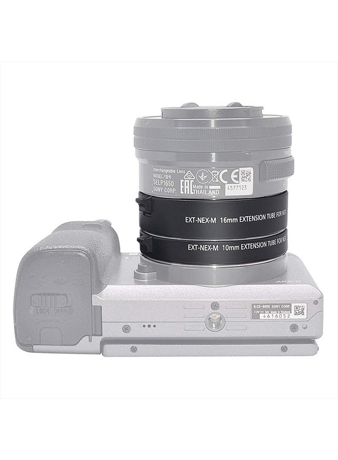 Venidice حلقة محول أنبوب تمديد تلقائي التركيز المعدنية Ext-Nex-M 10mm 16mm لكاميرات سوني بدون مرآة NEX E-Mount NEX 3/3N/5/5N/5R/A6000/A6300 وإطار كامل A7 A7S/A7SII A7R/A7RII A7II … - Image 1