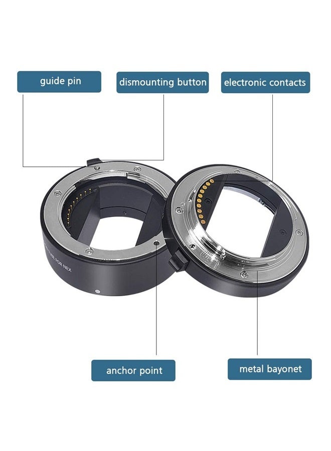 Venidice حلقة محول أنبوب تمديد تلقائي التركيز المعدنية Ext-Nex-M 10mm 16mm لكاميرات سوني بدون مرآة NEX E-Mount NEX 3/3N/5/5N/5R/A6000/A6300 وإطار كامل A7 A7S/A7SII A7R/A7RII A7II … - Image 4