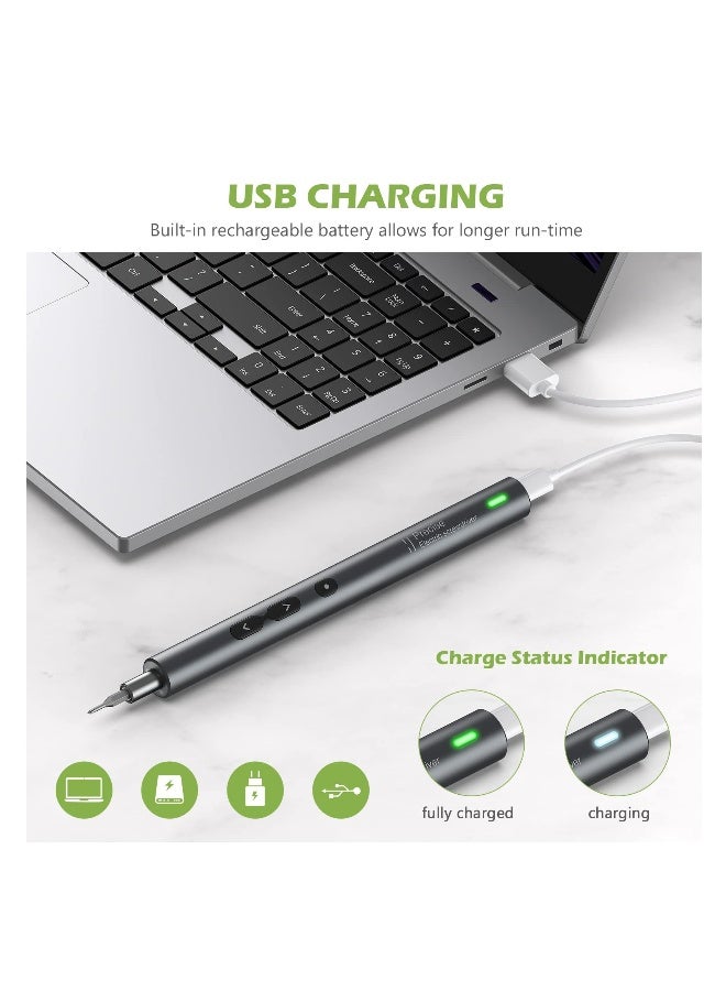Precision Electric Screwdriver - Portable, Rechargeable Power Tool with USB Charging and LED Light - Ideal for Phones, Cameras, Laptops - Image 5
