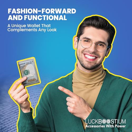 LUCKBOOSTIUM $100 Dollar Bill Trifold Wallet - Leather Money Holder for Men & Women, US Billfold with Card Slot & ID Window, Compact Folding Accessory for Men - Image 4