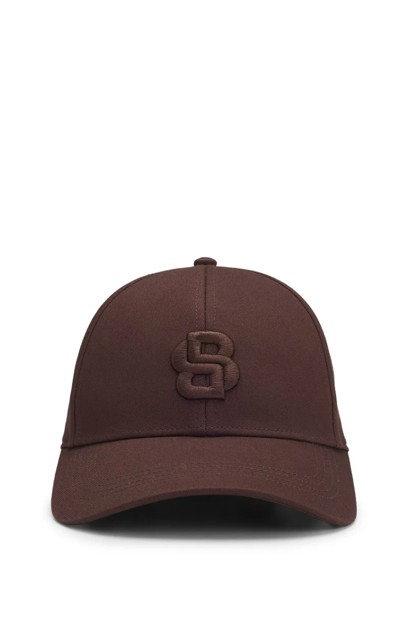 بوس Cotton-twill cap with embroidered Double B monogram