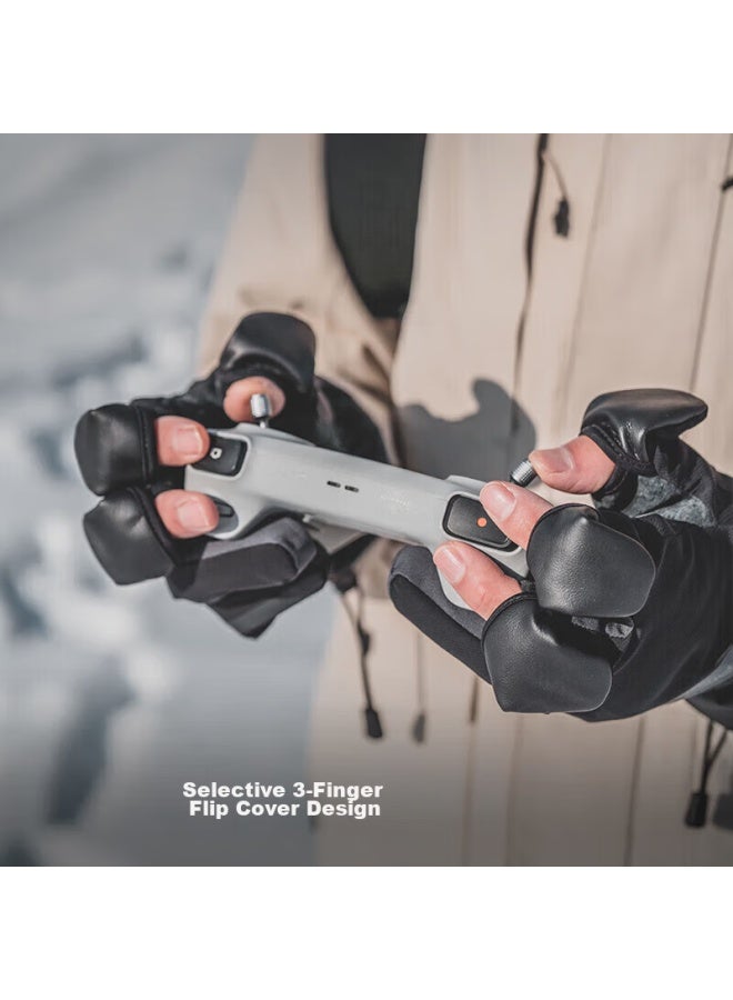 Pgytech Photography Gloves, Dandelion Warm Cycling Gloves, Finger-exposing Touchscreen C Patible, Fleece-lined, Cold-resistant, Graphene Heating, Windproof, Waterproof, Autumn And Winter Outdoor Ski Gloves, Master Edition Xl Size - Image 3