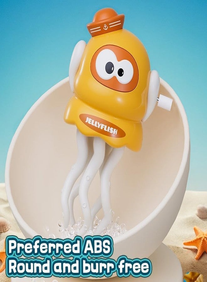 ACROWN Key Operated Octopus Toys for Kids, Key Operated Wind Up Jelly Fish Toys for Babies, Crazy 5-Leg Action Crawling Dancing Octopus Toy for Kids (Yellow octompus) - Image 2