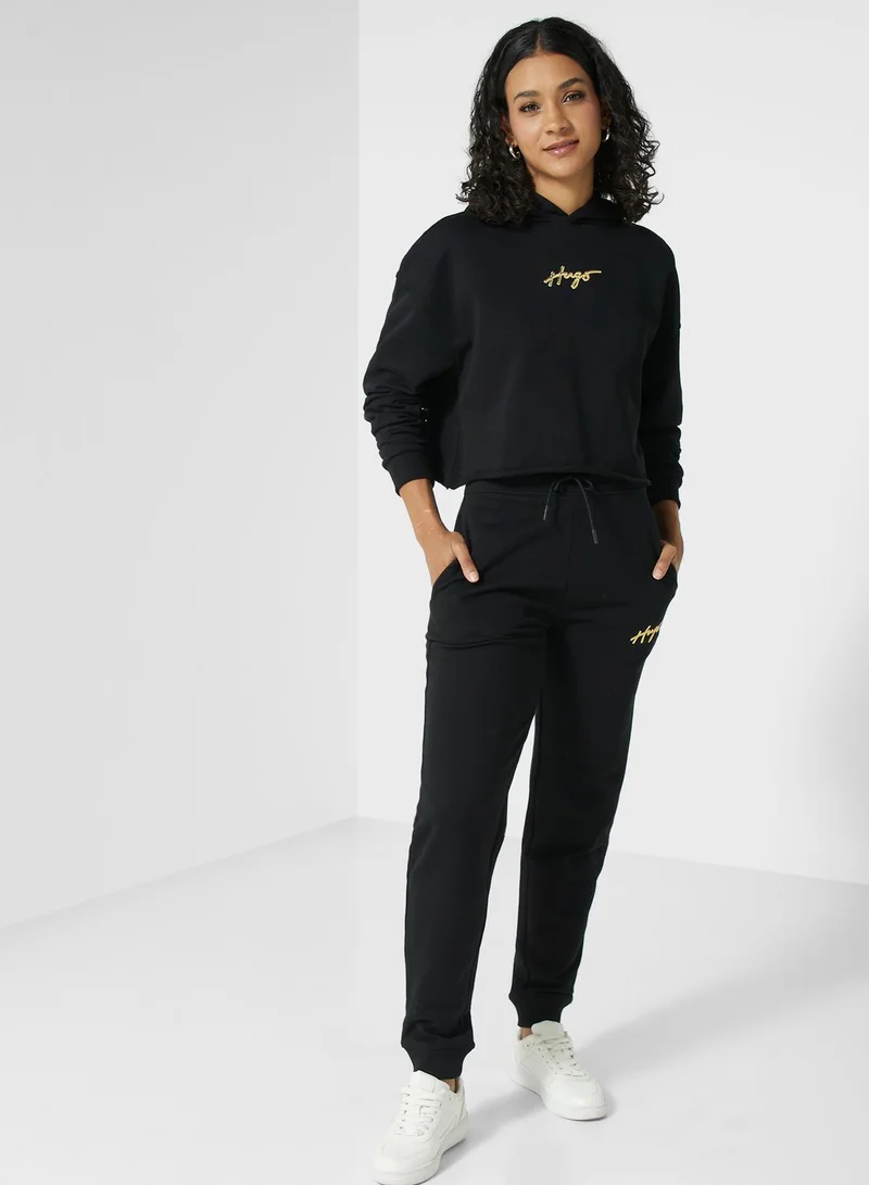HUGO Logo Pocket Detail Hoodie