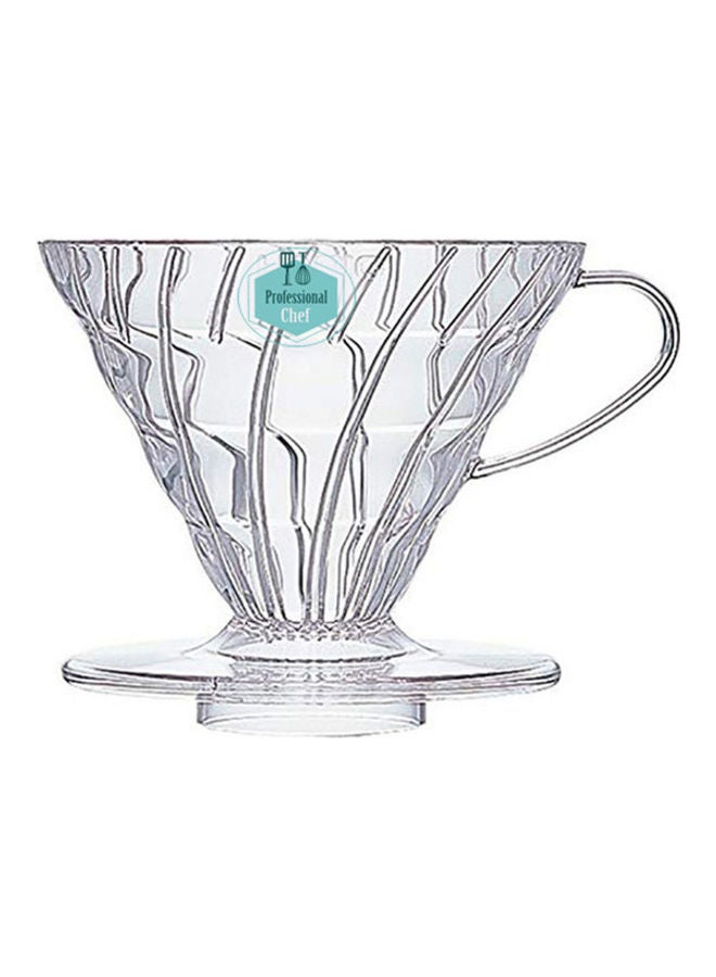 Professional Chef V60 Coffee Dripper Clear 15 x 17 x 17cm - Image 1
