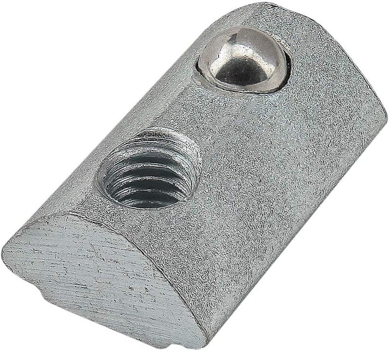 13082, 20 Series M3 x 0.5 Self Aligning Roll in T-Nut Ball Spring Steel (15 Pack)