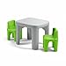 Step2 Mighty My Size Kids Table Chair Set Playroom Activity Table for Arts Crafts Made of Durable Plastic For Toddlers 2 Years Old Gray Green - Image 4