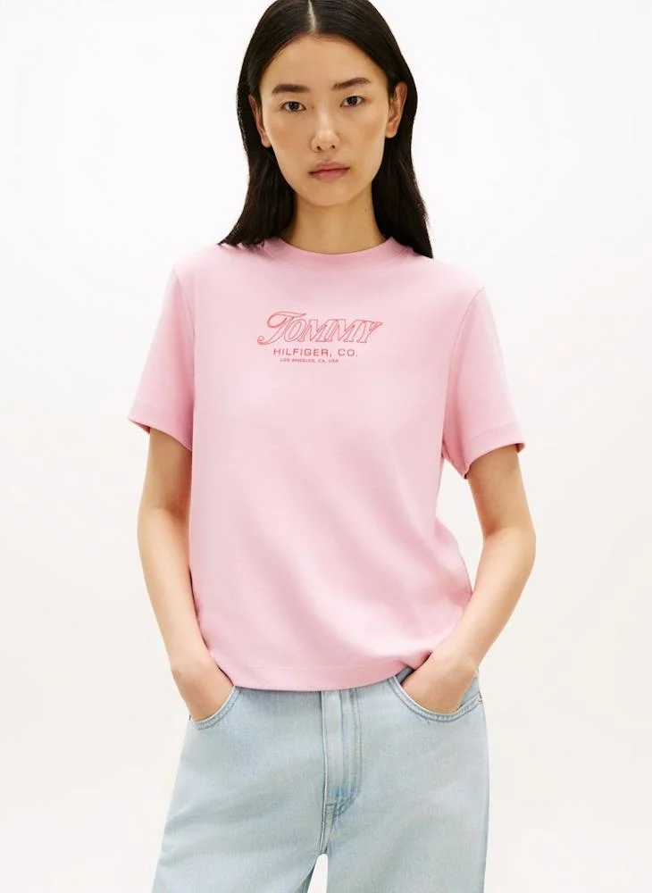 TOMMY HILFIGER Casual Tilt Graphic Reg Crew Neck T-Shirt