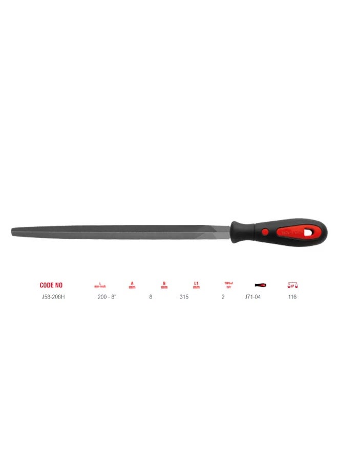 Ceta Form Ceta form Square File with Soft Grip Handle, Double Cut Surfaces- Length 200mm. - 8” 