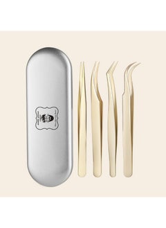 BBC Professional Golden Vloume Tweezers Set Of 4  - Image 1