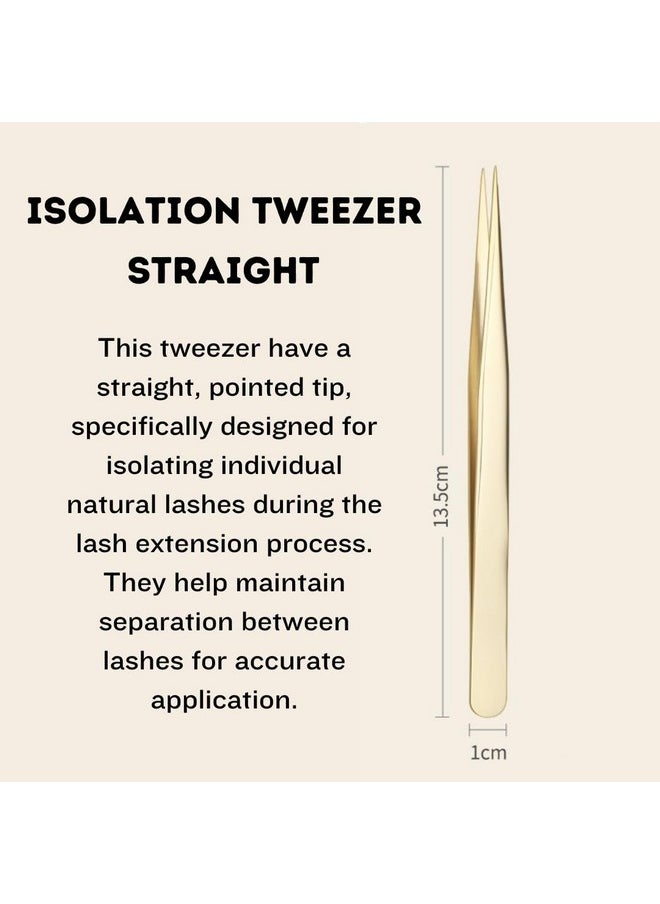 BBC - Professional Golden Vloume Tweezers Set Of 4 - Image 1