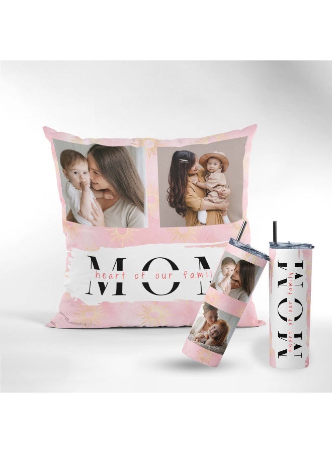 Ferns N Petals Cushion And Mom Design Tumbler