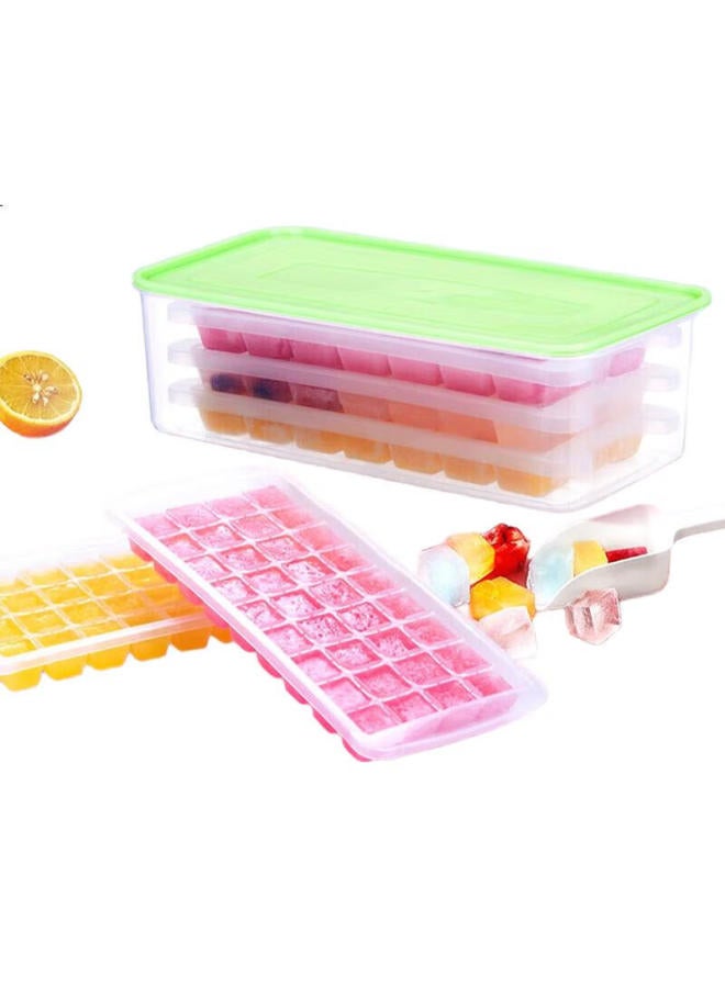Suncojia Ice Cube Tray Mold, Ice Cube Box, Ice Maker, Ice Mold Box With Lid, Ice Bag, Ice Storage And Preservation Box, 75 Grids With Lid - Image 3
