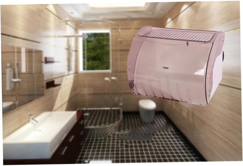 DOITOOL Elegant Wall-Mounted Paper Towel Holder Plastic Roll Tissue Box Suction Cup Toilet Paper Stand - Image 5