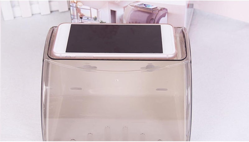 DOITOOL Elegant Wall-Mounted Paper Towel Holder Plastic Roll Tissue Box Suction Cup Toilet Paper Stand - Image 4