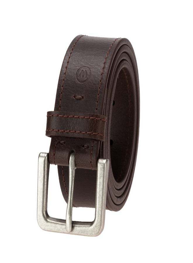 Wrangler Men’s Leather Country Casual Every Day Dress Belt for Jeans, Khakis Brown 38 - Image 1